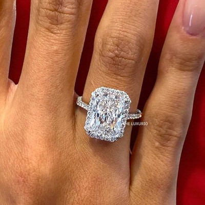 Radiant Cut Diamant Ring 4,50 Karat IGI Lab Grown 950 Platin E F VVS2