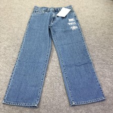 Pantalones de mezclilla relajados Nautica N83 holgados para hombre 33x30 azul medio pierna ancha RP6716