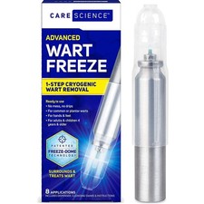 Care Science Wart Remover Freeze, 8 Uses, Fast Acting 1-Step Wart Removal