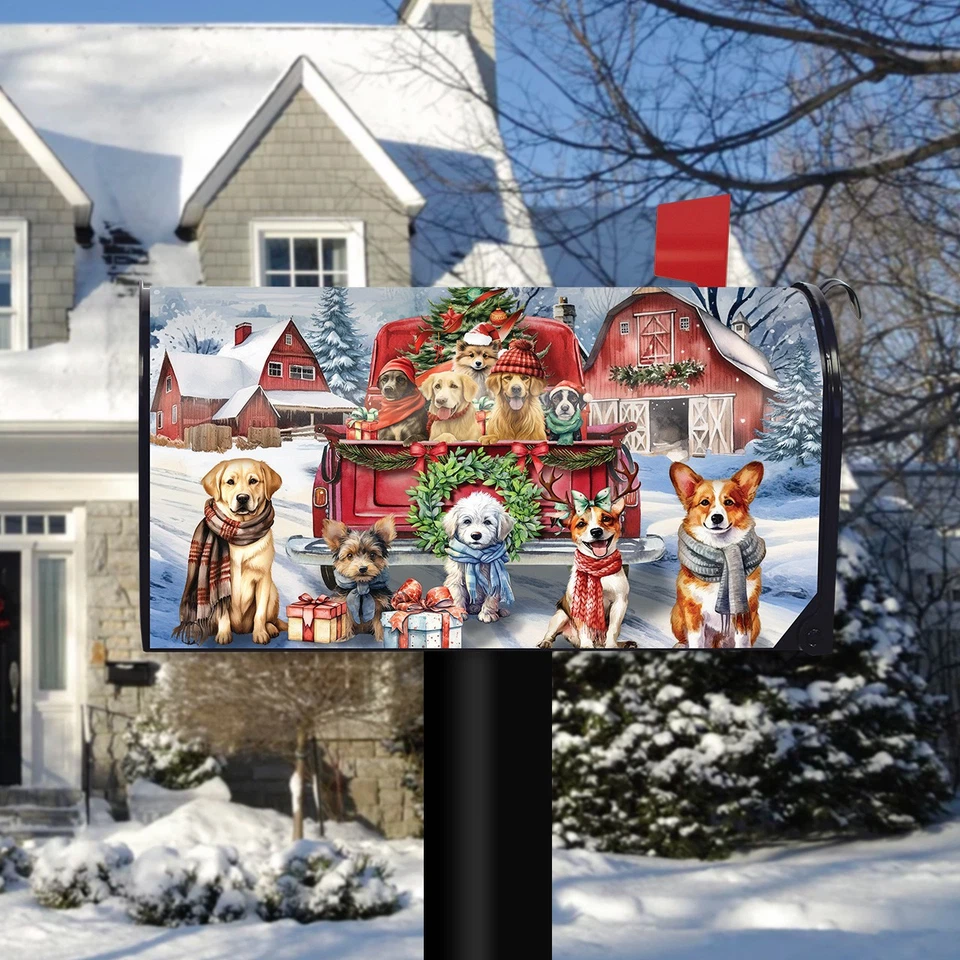 Cubierta de buzón Briarwood Lane Holiday Cheer Dogs Foto 2 de 4