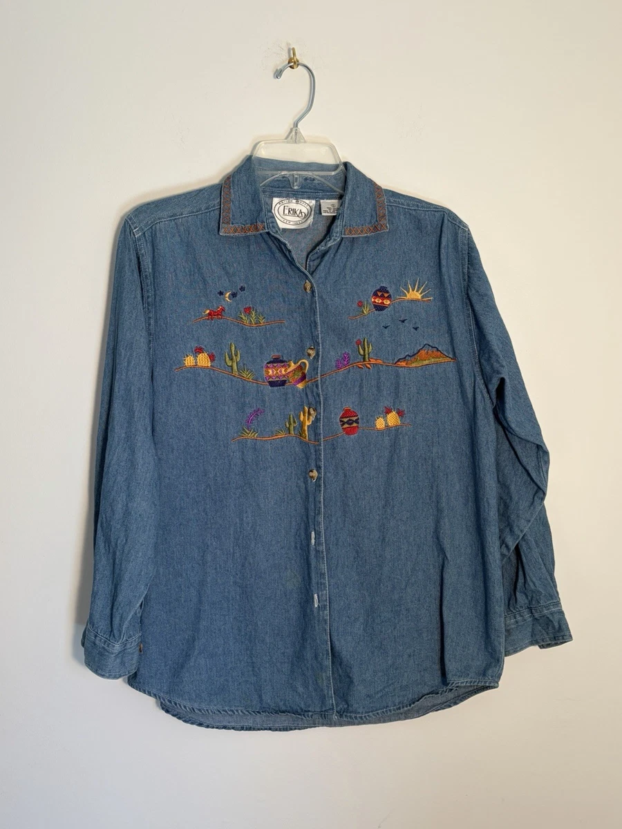 Denim 1990s Vintage Tops for Women for sale | eBay