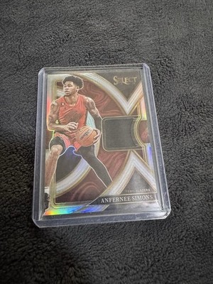 2022 Select Anfernee Simons Game Used Patch Blazers 