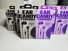 Prime Audio Ear Candy Earbuds with Case - Black And Purple (2 Pack)