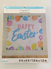 NEW FABRIC 6 FT X 6 FT CELEBRATE IT HAPPY EASTER BACKDROP FREE SHIP