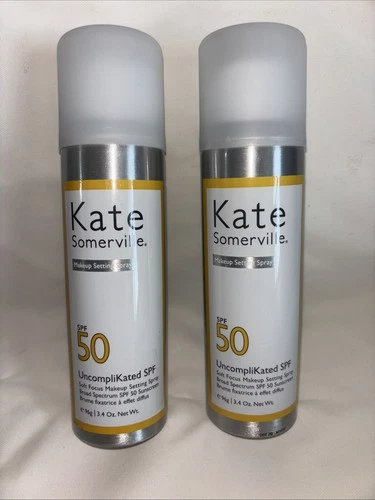 KATE SOMERVILLE Soft Focus Makeup Setting Spray SPF 50 UncompliKated 3.4 oz 2lot