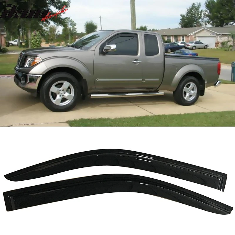 Fits 05-21 Nissan Frontier Extended Cab Window Visor Sun Rain Vent Guard Acrylic