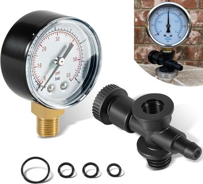 DEX2400S Adapter + ECX270861 Pressure Gauge + DEX2400Z3A O-Ring Set For Hayward