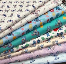 Disney Stitch and Lilo Fabric. Stitch Fabric. 100% Cotton -Sold By The Yard