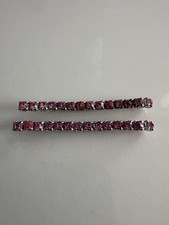 Vintage Set Of 2 Pink Rhinestone Bobby Pins