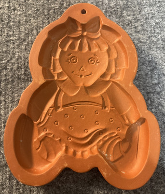 Folk Fox Run Terra Cotta Cookie Mold Raggedy Ann Doll