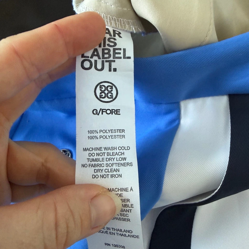 Pantalones de golf G/FORE para mujer talla 6 blanco azul negro bloque de color pantalones activos Foto 4 de 4