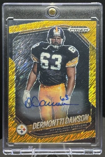 2025 Panini Prizm Black Dermontti Dawson Auto Prizms Gold Shimmer FOTL  /10 #119