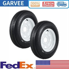 2-pack 5.30-12 Trailer Tires Wheels Heavy-duty Load Range C 6pr 5lug 12 Rims