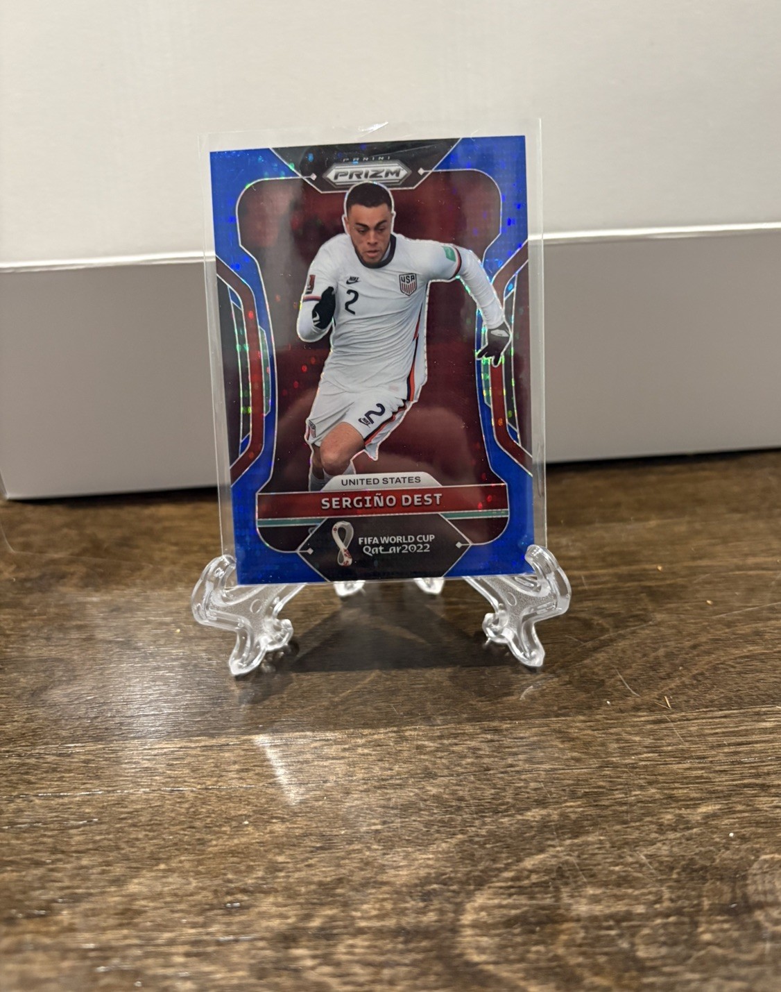 2022 Panini Prizm World Cup Qatar - Sergino Dest #206 Blue Breakaway Prizm /49
