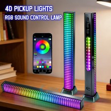 2x 33LED Sound Music Light Car Voice Activated Pickup Rhythm RGB LED Tube APP
