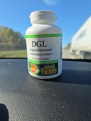 Natural Factors, DGL, 90 Chewable Tablets. Exp 06/2028