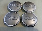Set(4pcs) Audi 69MM Gray Chrome Wheel Rim Center Hub Caps Replacement 4B0601170A