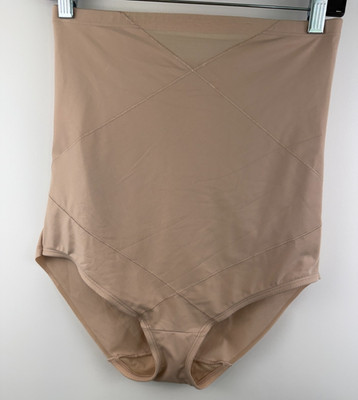 Miraclesuit Instant Tummy Tuck Hi-Waist Lightweight Shaping Brief Beige 3XL NWOT