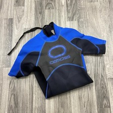 OZMOSIS Beach Surf Short Sleeve Back Zip Blue/Black Shorty Wetsuit Youth Size 8