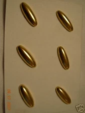 7/8" TOGGLE Designer Cast Sewing SHANK BUTTON Gold Finish Tapered Shape  12 PC