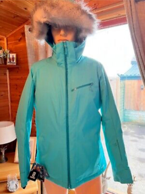 Salomon Blue Bird isolierte Damen-Skijacke Large 14 UVP 229 £ Advanced Skin Dry