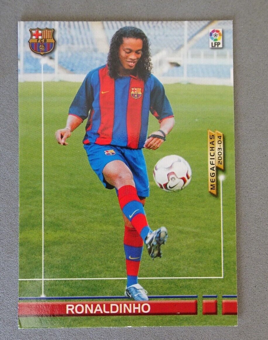 RONALDINHO #449 ROOKIE CARD BARCELONA PANINI MEGACRACKS 2003 2004 