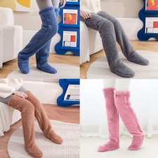 Women Warm Winter Plush Socks Over Knee Long Thigh High Kneepad Stockings NewmeF