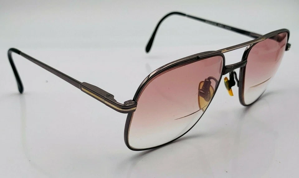 Vintage Executive Gold Gray Metal Pilot France Sunglasses FRAMES ONLY - Изображение 2 из 4