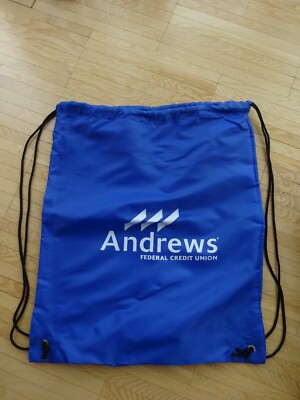 Turnbeutel/Sportbeutel/Stadionbeutel/Schuhbeutel blau - Andrews Fed. Cred. Union