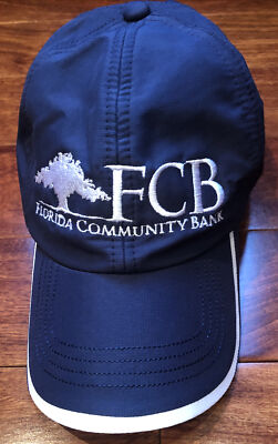 Florida Community Bank FCB Brand New Blue White Baseball Golf Hat Cap