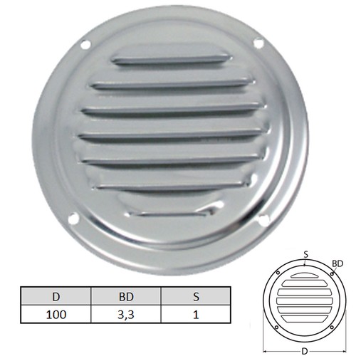 K-TECH-PRO Lüftungsgitter Aus Aluminium – Weiß, 125x125 Mm, Mit Insektenschutz, Für Innen/Außen