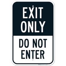 Exit Only Sign, Do Not Enter,