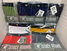 NEW POLY BAG MEN'S Stacy Adams Moisture Wicking Comfort Blend SHORT BRIEFS S-4XL