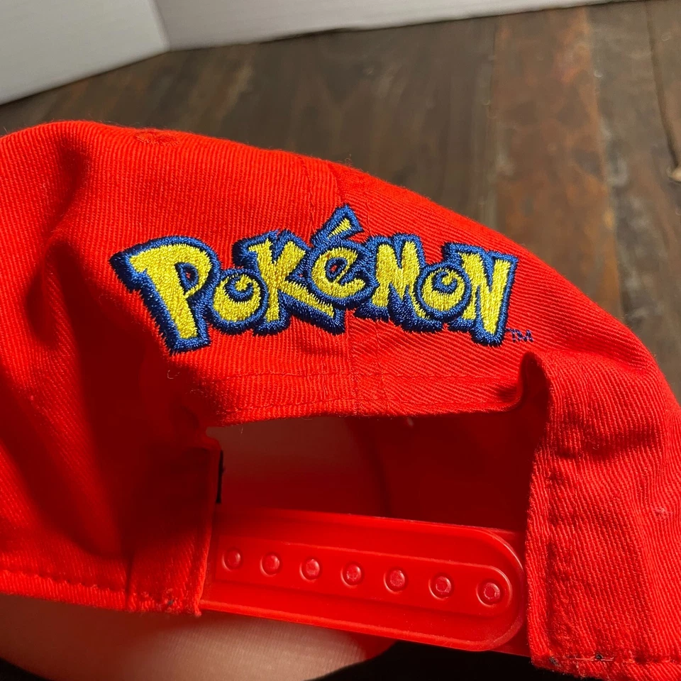 Gorra de béisbol Pokemon roja juvenil OSFM Snapback logotipo frontal espuma bordada 10/18 Foto 3 de 4
