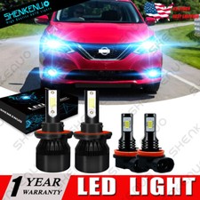 For Nissan Sentra 2004-2012 - 8000k Cob Led Headlight Hilow Fog Light 4 Bulbs
