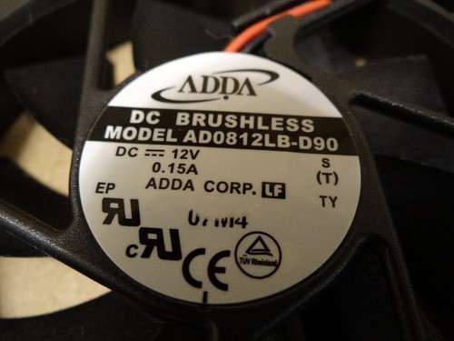 ADDA 80mm Brushless low speed PC power supply 2-wire 12V DC FAN AD0812LB-D90 - Afbeelding 2 van 15
