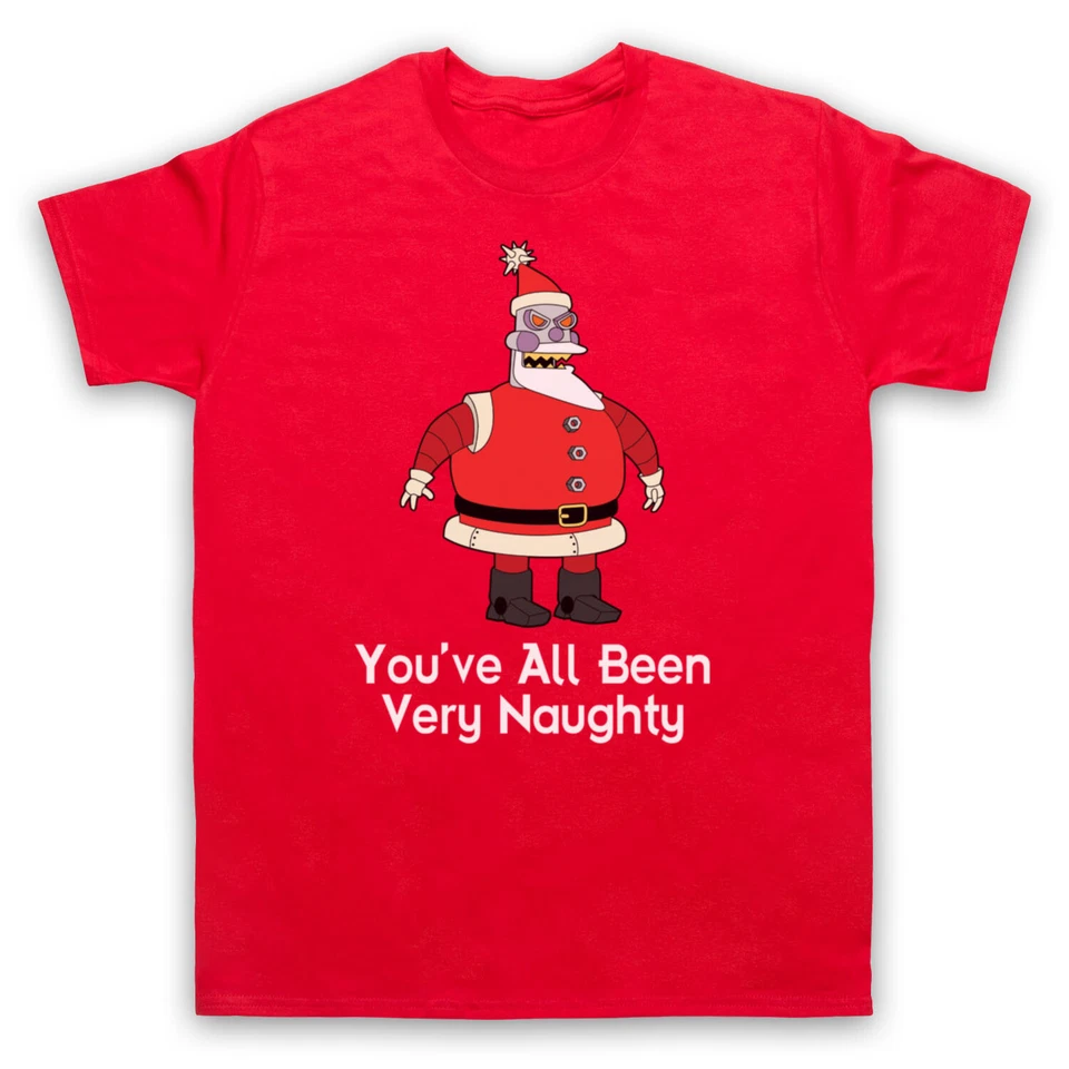 THE GUNS OF BRIXTON MAGLIETTA FUTURE CARTOON ROBOT BABBO NATALE NON UFFICIALE ALL BEEN NAUGHTY UOMO E DONNA