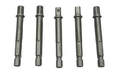 1/4'' Hex Shank Socket Adapter 1/4'' Square Drive 2.5'' Overall 5 Pack