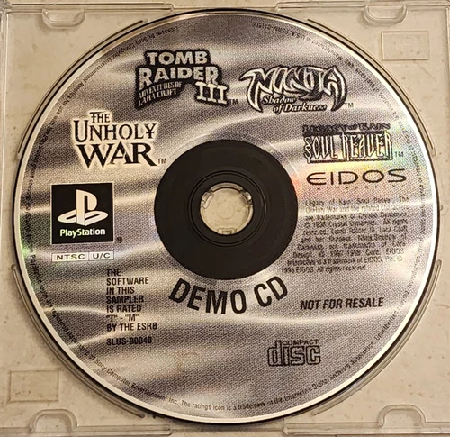 Eidos Vol 3 Playstation PS1 Demo CD Kain Soul Reaver Tomb Raider Unholy Volume 3