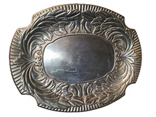 Wilton Armetale Pewter Acanthus Large Oval Meat Serving Tray Platter 19"