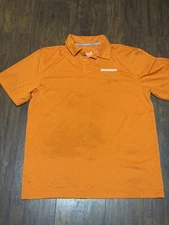 Whataburger Polo Shirt Mens Large Orange Striped Short Sleeve Uniform Employee