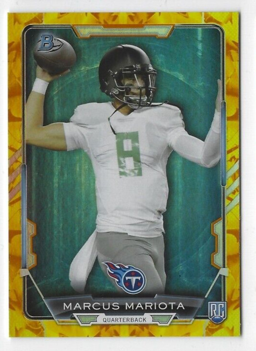 Marcus Mariota Bowman Rookies #22 Electric Yellow