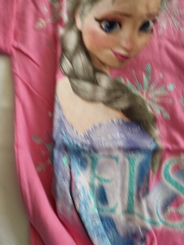 Disney Frozen Elsa Girls Shirt Scoop Neck, Cap Sleeves Pink Size 16/XLarge - Picture 7 of 11