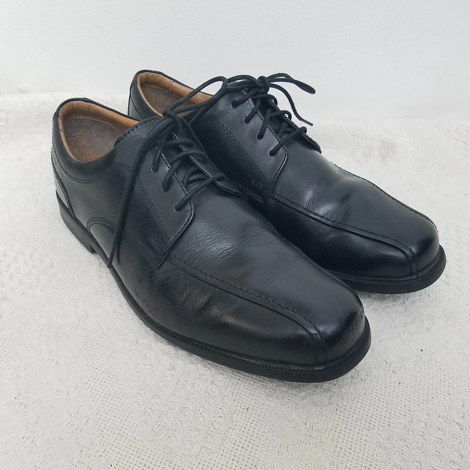 Clarks Oxford 8 5 Beeston Stride stringate in pelle nera
