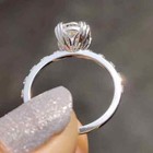 Lab Grown 3.10 Cts Round Unique Diamond Engagement Ring 14k White Gold EF/VVS2 — photo 4