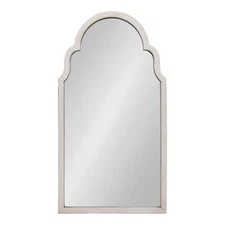 Damara Moroccan Style Hand Painted Arch Mirror With Reclaimed Wood 26x48 Antique