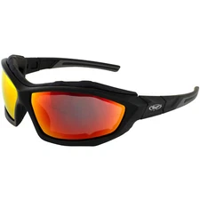 Global Vision Eyecon Padded Safety Sunglasses Black Frames & G-Tech Red Lenses