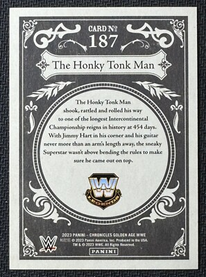 Honky Tonk Man 2023 Panini Chronicles WWE Golden Age /99 Blue SP