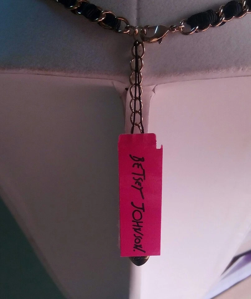 Betsey Johnson коричневые камни заявление ожерелье, в золотом тоне - Изображение 4 из 4