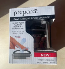 Prepara Evak Airtight Food Storage Glass 16 OZ NEW - Keeps Food Fresh Longer